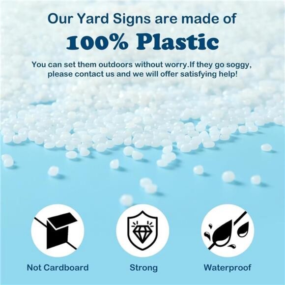 5 Pack Tombstone Halloween Decorations Plastic Yard Signs with Stakes, Graves - Picture 6 of 7